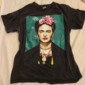 Black Frida Kahlo Shirt Size Medium